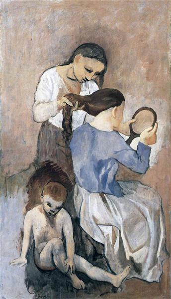 Pablo Picasso Classical Oil Painting Hairdressing La Coiffure